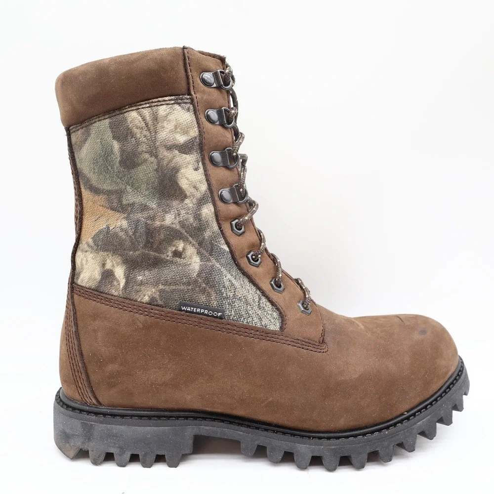 Browning 30300 Hunting Boots Mens 8 Coffee Camo Leather Waterproof New